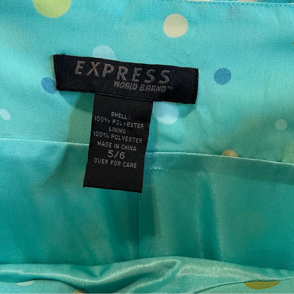 Express World Brand, Women's Polka dot Multicolored Dress, Size 5/6 - Picture 7 of 8